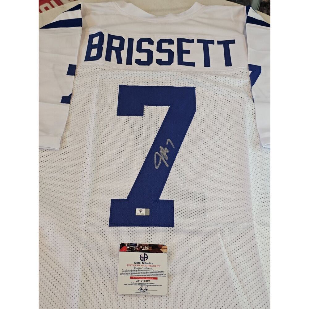 Jacoby Brissett Autographed/Signed Jersey COA White Custom Jersey2